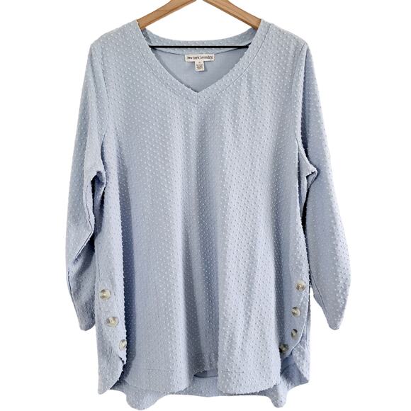 New York Laundry Long Sleeve Textured Top - Picture 2 of 8